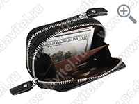Кожаный кошелек RFID PROTECT CARD-02 - отсек для денег Кожаный кошелек RFID PROTECT CARD-02 - отсек для денег
